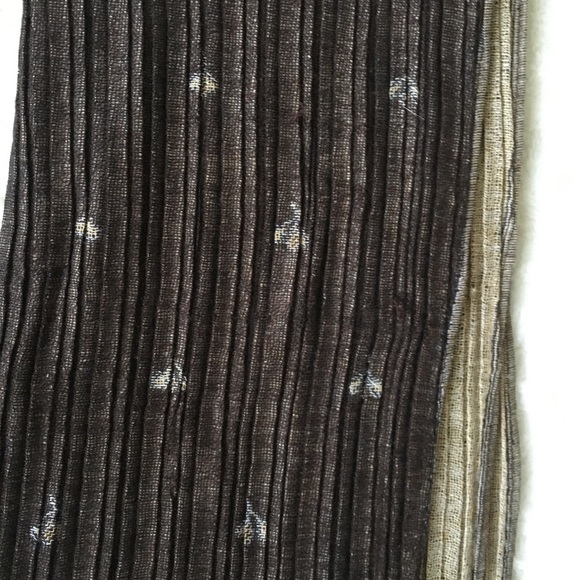 Brown and rainbow bohemian scarf reversible print - Picture 7 of 8